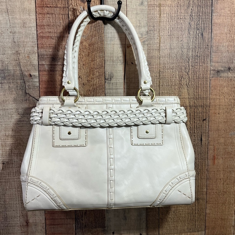 Coach Hampton Braid Ivory Tote - Picture 6 of 13